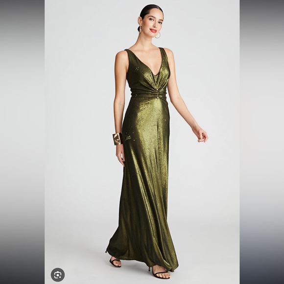 Halston Cassandra Sequined Evening Gown - Picture 4 of 6